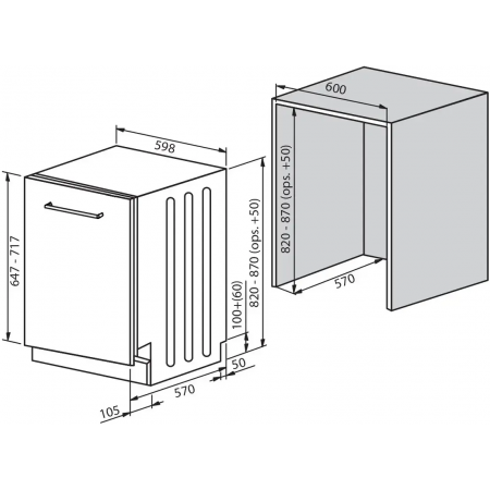 Mașină de spălat vase încorporată FBDW 5613 A-2